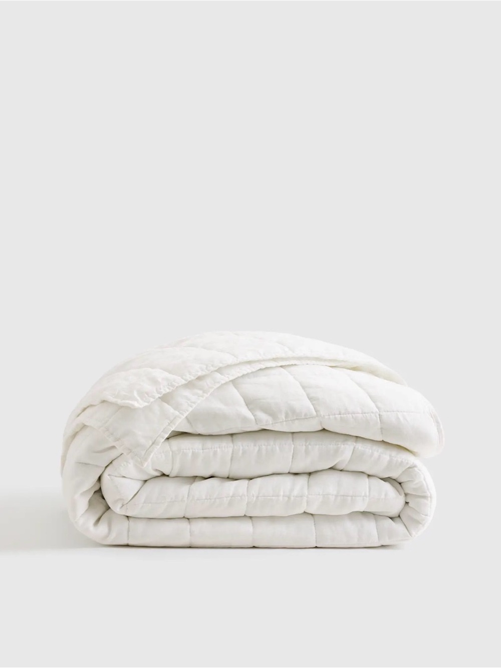 European Linen Box Quilt - King/Cali King - White